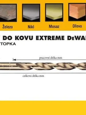 Vrták HSS-G EXTREME2 6,0x57/093mm, válc. DeWalt