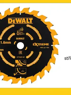 Pilový kotouč 184x1,65x16mm, SK24 ATB, 20° hrubý řez, DeWalt