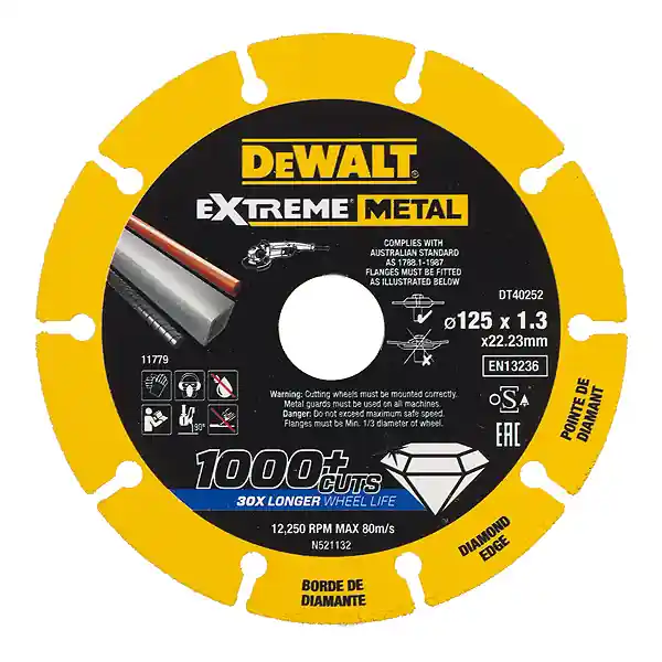 Dia kotouč 125x1,3x22,2mm na kov, DT40252 DeWALT