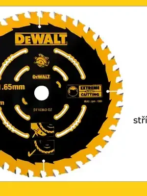 Pilový kotouč 184x1,65x16mm, SK40 ATB, 20° jemný řez, DT10303 DeWalt