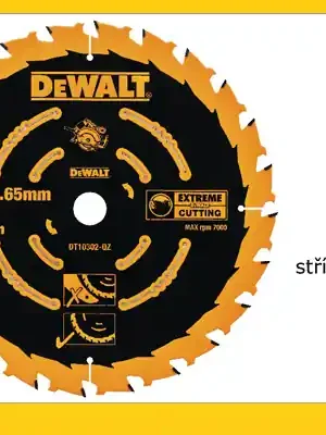 Pilový kotouč 184x1,65x16mm, SK24 ATB, 20° univerzální řez, DT10302 DeWalt