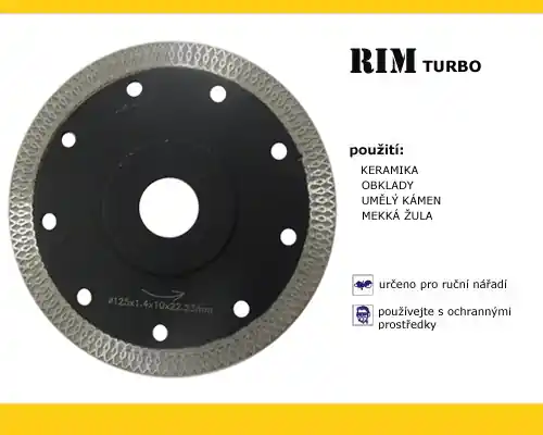 Dia kotouč RIM TURBO 115x1,4mm, Distar