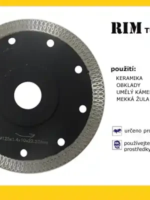 Dia kotouč RIM TURBO 125x1,4mm, Distar