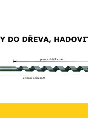 Vrták do dřeva hadovitý 30x400/460mm, Oren