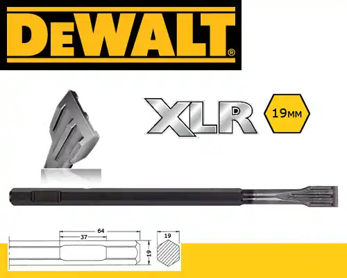 Sekáč plochý šestihran 19mm, 25x400mm - DT6958 XLR DeWalt - výprodej (1ks)