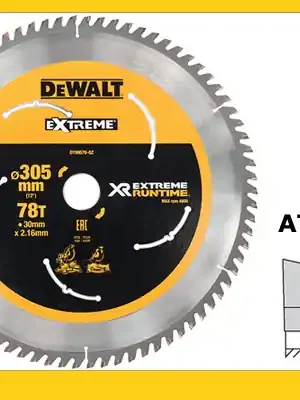Pilový kotouč 305x1,65x30mm, SK60 ATB/R, 7° jemný řez, DT99575 DeWalt