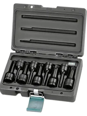 Sada hlavic 1/2" průmyslových zástrčných torx TRX 25-70mm L78mm 9dílná, kufřík, Honiton