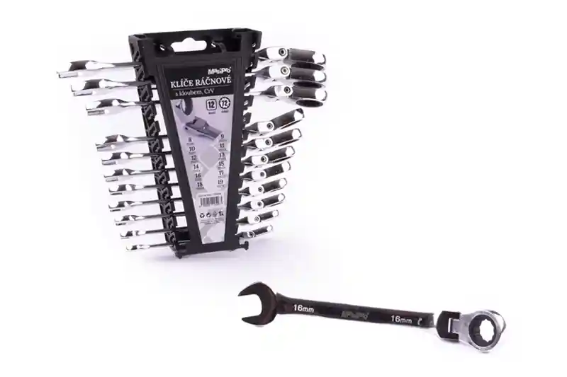 Klíče ráčnové s kloubem 8-19mm/12ks