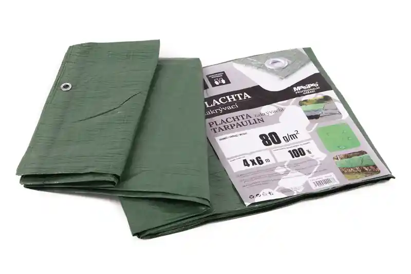 Plachta 80g ZELENÁ 4x6m