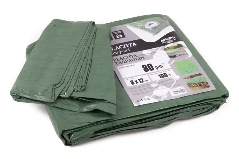 Plachta 80g ZELENÁ 8x12m