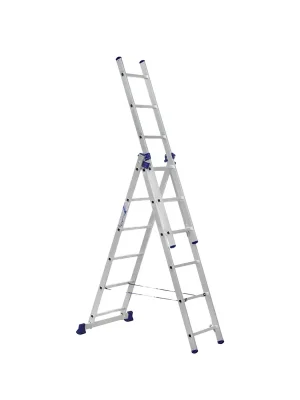 Žebřík třídílný Al 3x7příček ALUMET