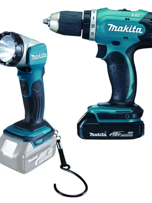 Makita aku vrtací šroubovák se svítilnou Li-ion LXT 18V/1,5Ah, DDF453SYEL