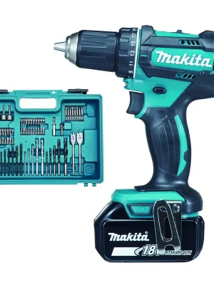 Makita aku vrtací šroubovák s příslušenstvím Li-ion LXT 18V/3,0 Ah, DDF482RFX1