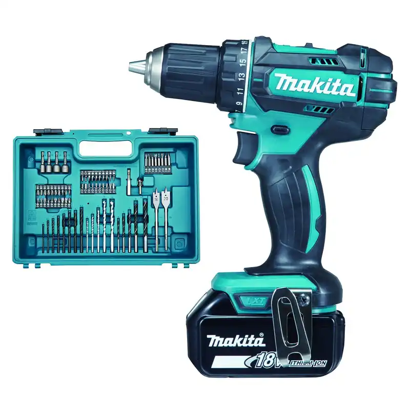 Makita aku vrtací šroubovák s příslušenstvím Li-ion LXT 18V/3,0 Ah, DDF482RFX1