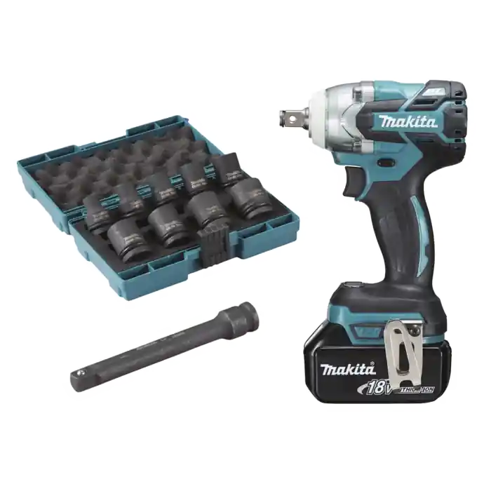 Makita DTW285RFJX Aku rázový utahovák s příslušenstvím Li-ion LXT 18V/3,0Ah