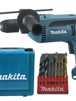 Makita HP1641K1X Příklepová vrtačka s kufrem,rychlosklíčidlo 1,5-13mm,680W