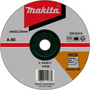 Makita příslušenství - brusný kotouč 125x6x22 A-80656 nerez