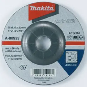 Makita příslušenství - brusný kotouč 125x6x22 ocel=oldP-05848 A-80933
