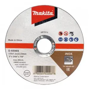 Makita řezný kotouč 125x1.0x22.23 nerez bal 12ks D-65969-12