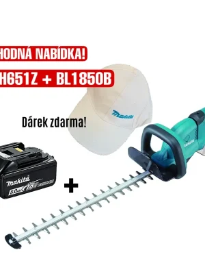 Makita DUH651Z set + BL1850B Aku plotostřih v setu s akumulátorem Li-ion LXT BL1850B 18V/5,0Ah