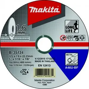 Řezný kotouč 125x1,6mm ocel, B-35134, 1ks