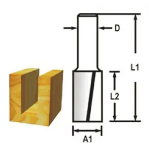 Drážkovací fréza 2 břit stopka 6 mm,14x19x51 mm