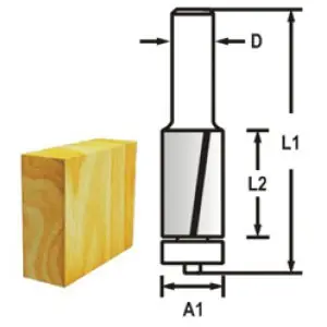Drážkovací fréza 2 břit stopka 8 mm,12,7x26x69 mm