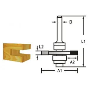 Kotoučová fréza složiskem stopka 8 mm,47,6x2x59 mm