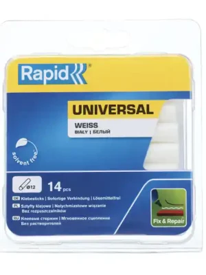 Rapid tavné lepidlo - 12 x 94 mm, universal bílé 14ks, blistr