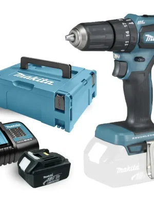 Makita aku bezuhlíkový příklepový šroubovák Li-ion LXT 18V v sadě s BL1830, DC18SD a systainerem s vložkou, DHP483SET
