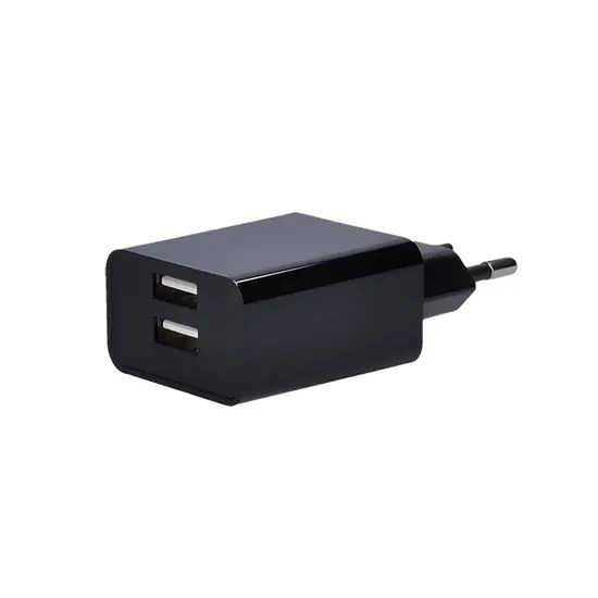 Solight DC48A USB nabíjecí adaptér, 2x USB, 3100mA max., AC 230V, černý