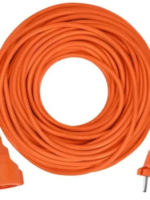 Solight PS21 1z pohyblivý přívod - spojka, 15m, 2 x 1,5mm2, oranžová