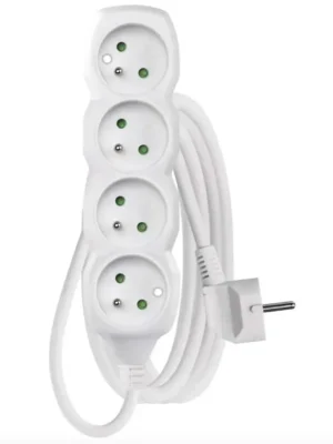 EMOS Prodlužovací kabel 5 m / 4 zásuvky / bílý / PVC / 1,5 mm2