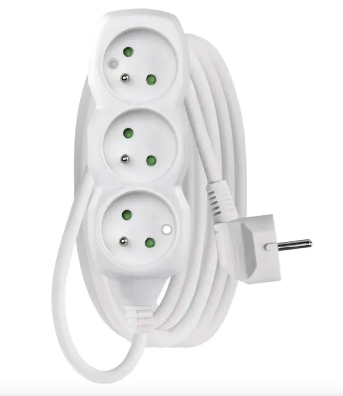 EMOS Prodlužovací kabel 3 m / 3 zásuvky / bílý / PVC / 1 mm2