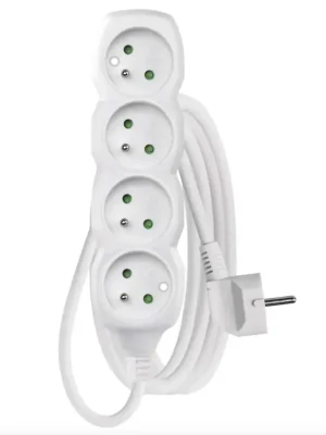 EMOS Prodlužovací kabel 7 m / 4 zásuvky / bílý / PVC / 1 mm2