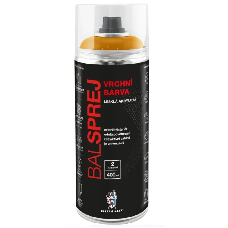 Sprej RAL 1003 vrchní akryl žlutý 400ml