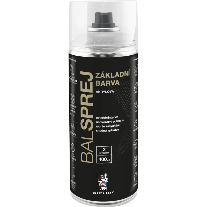 Sprej základní univerzal šedý 400ml
