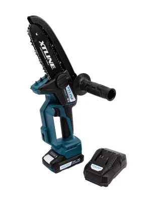 XTLINE Aku řetězová mini pila bezuhlíková 18 V + baterie 2.0 Ah + nabíječka 2.4 A XTline