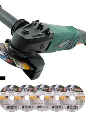 AE3U120DN-2-SAD Úhlová bruska s regulací 1200 W, 125 mm + 5x kotouč ZDARMA ASIST