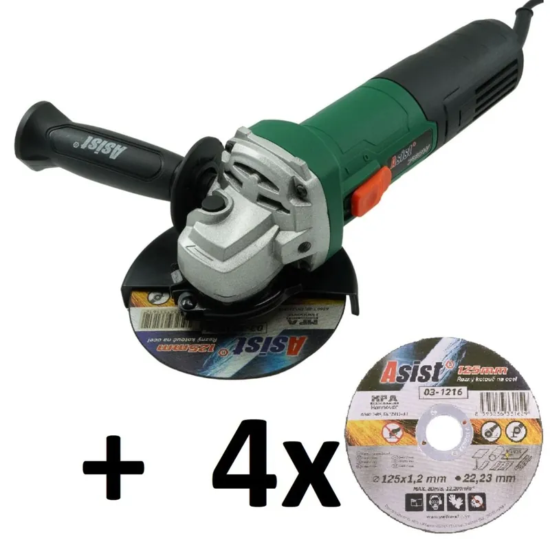 AE3U75DN-1-SAD Úhlová bruska 750 W, 125 mm + 4x kotouč ZDARMA ASIST
