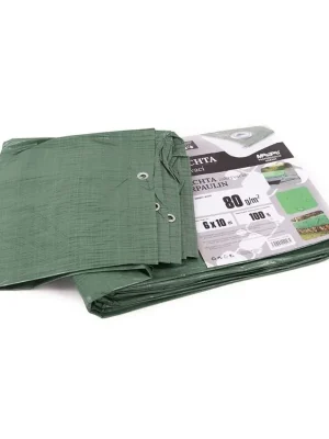 Plachta 80g ZELENÁ 6x10m