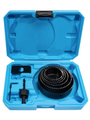 XTLINE Sada vykružovacích korunek 8 dílů | 51-102 mm, plastový box XTline
