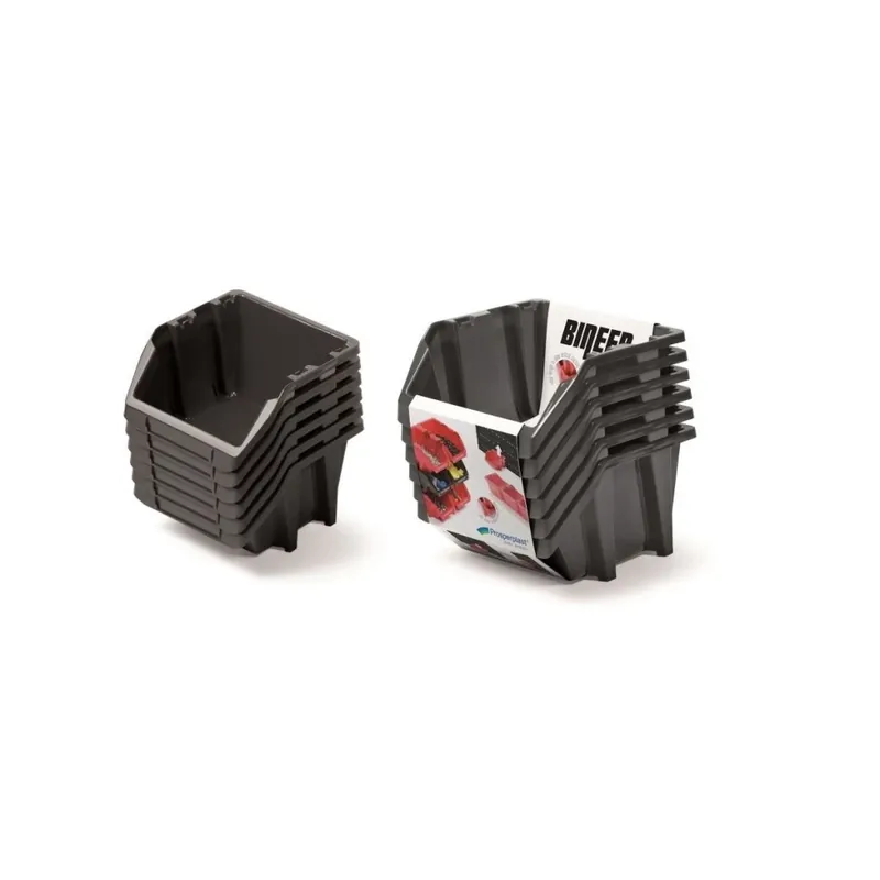 Set úložných boxů 6ks BINEER SHORT 214x198x133 mm černý Kistenberg