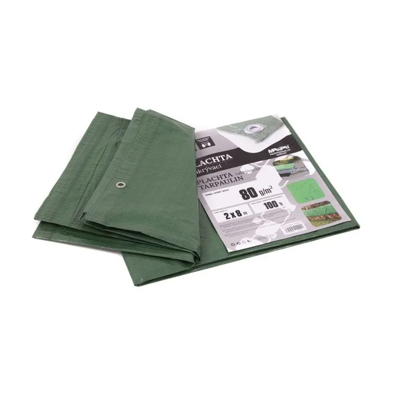Plachta 80g ZELENÁ 2x8m MASIPRO