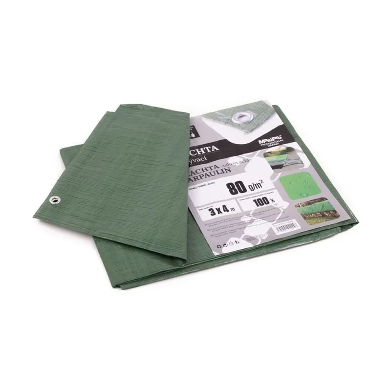 Plachta 80g ZELENÁ 3x4m MASIPRO