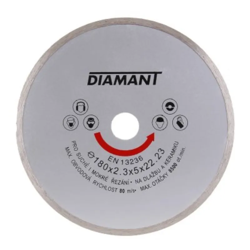 Kotouč diamantový DIAMANT 180x2.3x22.2mm plný FESTA