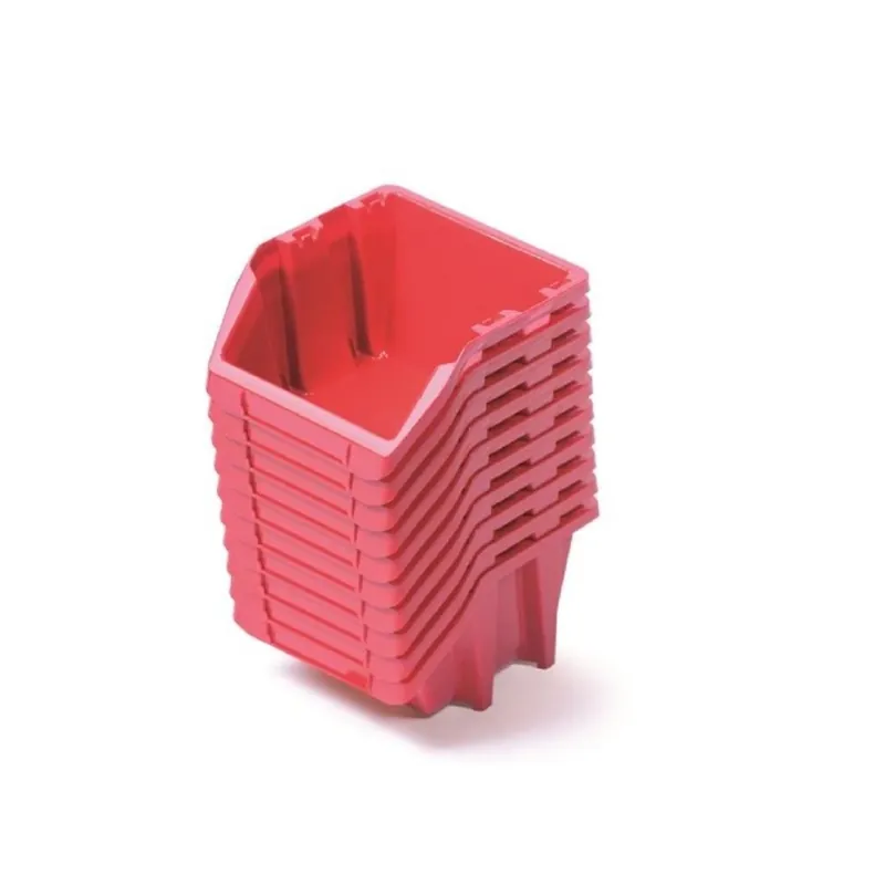 Set úložných boxů 10ks BINEER SHORT 118x98x70 mm červený Kistenberg
