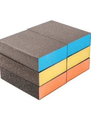 XTLINE Brusná houba tuhá 1bal/6ks | 100x70x25 mm, zr. 80/120/240  XTline