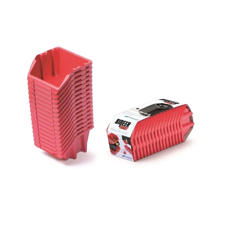 Set úložných boxů 16ks BINEER SHORT 92x77x60 mm červený Kistenberg