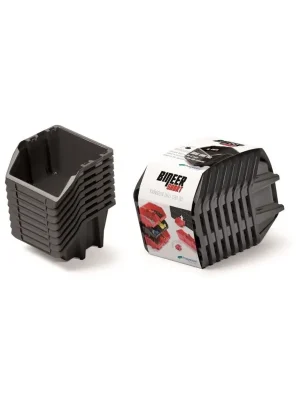 Set úložných boxů 8ks BINEER SHORT 144x118x84 mm černý  Kistenberg